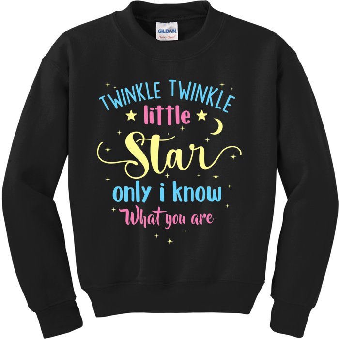 Twinkle Twinkle Little Star Gender Reveal Party Baby Shower Kids Sweatshirt