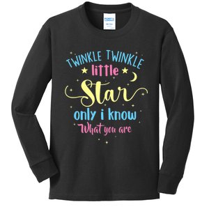 Twinkle Twinkle Little Star Gender Reveal Party Baby Shower Kids Long Sleeve Shirt