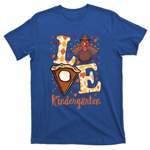 Thanksgiving Thankful Love Teacher Kindergarten Turkey Fall Cute Gift T-Shirt