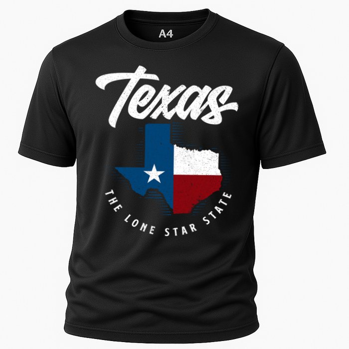 Texas The Lone Star State Gift Texas Map Cool Gift Cooling Performance Crew T-Shirt