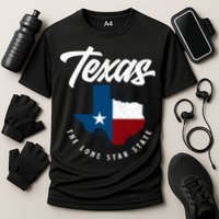 Texas The Lone Star State Gift Texas Map Cool Gift Cooling Performance Crew T-Shirt