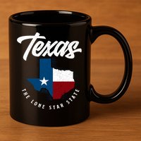 Texas The Lone Star State Gift Texas Map Cool Gift 11oz C Handle Ceramic Mug