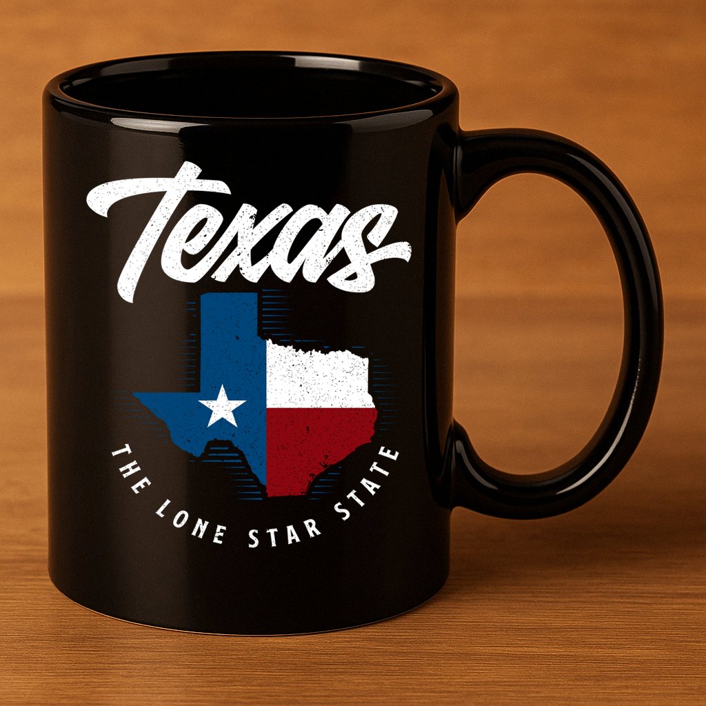 Texas The Lone Star State Gift Texas Map Cool Gift 11oz C Handle Ceramic Mug