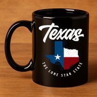 Texas The Lone Star State Gift Texas Map Cool Gift 11oz C Handle Ceramic Mug