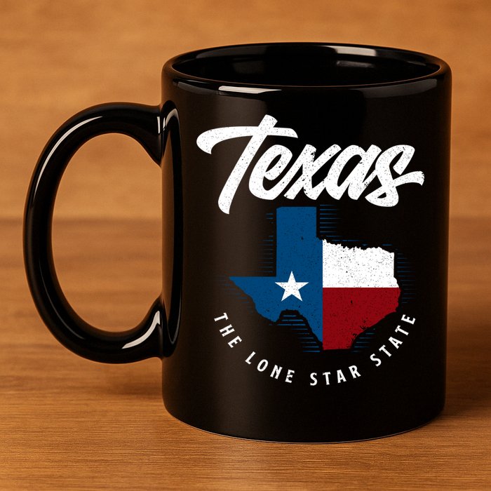 Texas The Lone Star State Gift Texas Map Cool Gift 11oz C Handle Ceramic Mug
