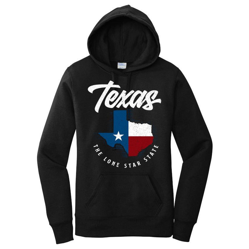 Texas The Lone Star State Gift Texas Map Cool Gift Women's Pullover Hoodie