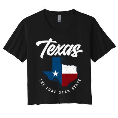 Texas The Lone Star State Gift Texas Map Cool Gift Crop Top