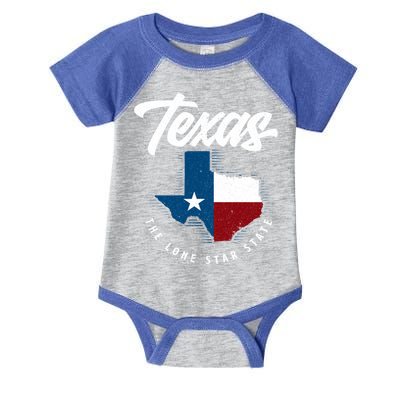 Texas The Lone Star State Gift Texas Map Cool Gift Infant Baby Jersey Bodysuit