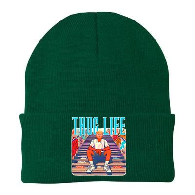 Trump Thug Life 4th Of July Knit Cap Winter Beanie