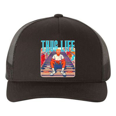 Trump Thug Life 4th Of July Yupoong Adult 5-Panel Trucker Hat