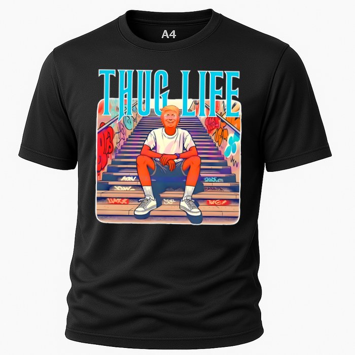 Trump Thug Life 4th Of July Cooling Performance Crew T-Shirt