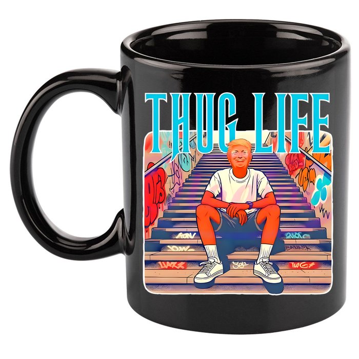 Trump Thug Life 4th Of July 11oz C Handle Ceramic Mug
