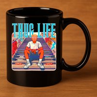Trump Thug Life 4th Of July 11oz C Handle Ceramic Mug