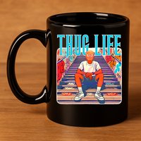 Trump Thug Life 4th Of July 11oz C Handle Ceramic Mug