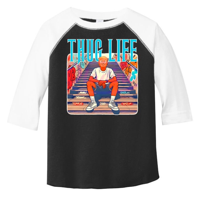 Trump Thug Life 4th Of July Toddler Fine Jersey T-Shirt