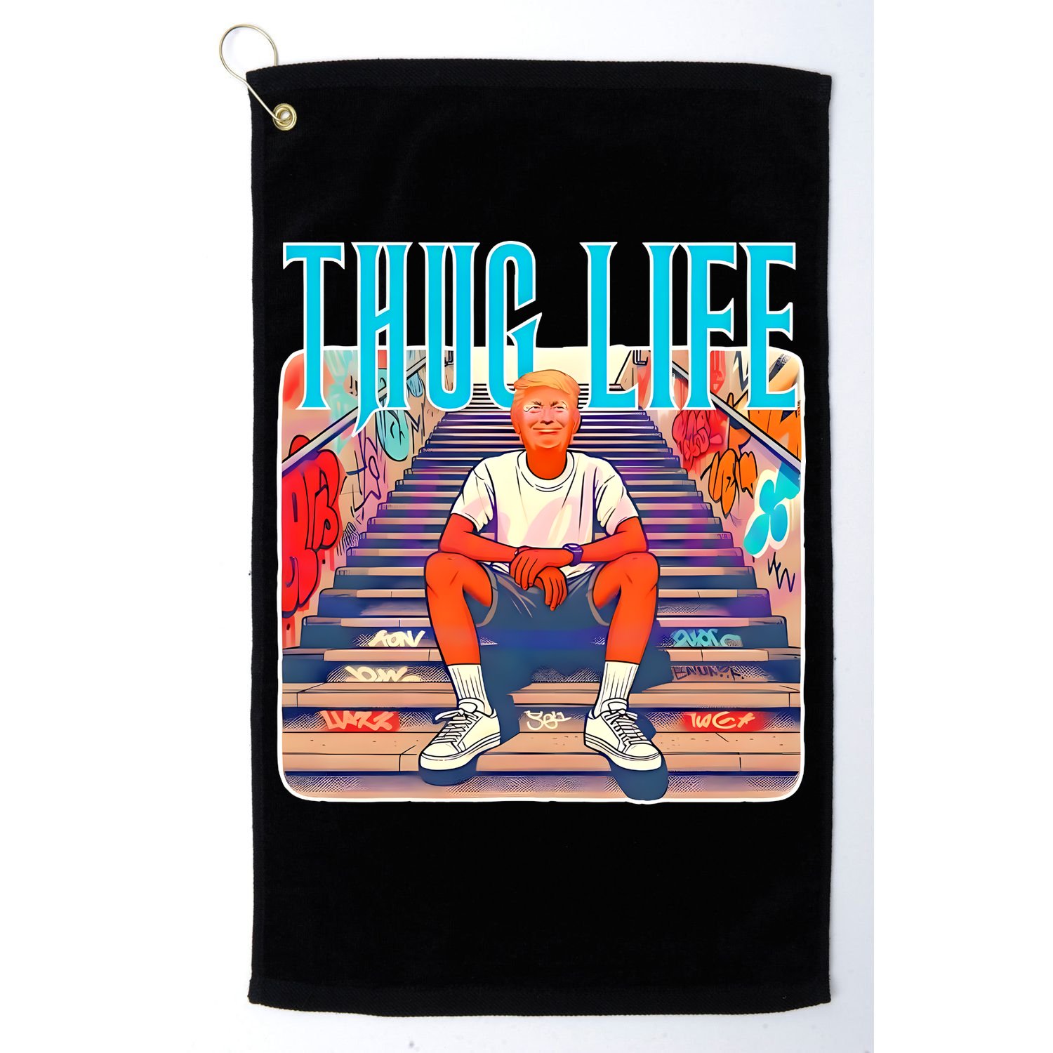 Trump Thug Life 4th Of July Golf Towel