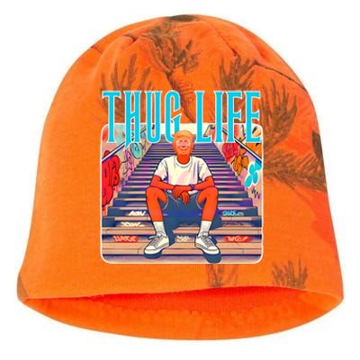 Trump Thug Life 4th Of July Kati - Camo Knit Beanie