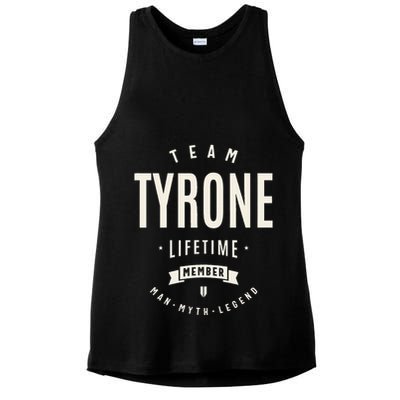 Team Tyrone Lifetime Member Funny Name Tyrone Ladies PosiCharge Tri-Blend Wicking Tank