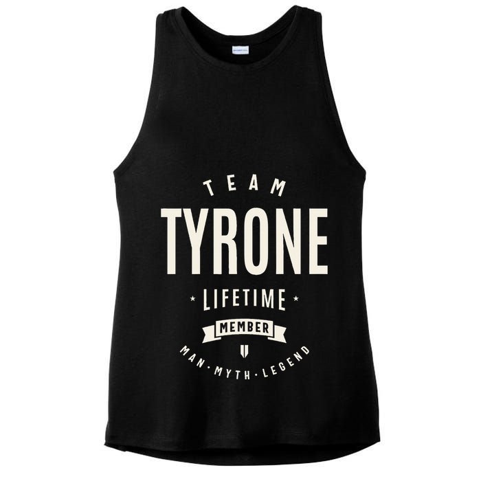 Team Tyrone Lifetime Member Funny Name Tyrone Ladies PosiCharge Tri-Blend Wicking Tank