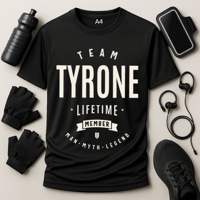 Team Tyrone Lifetime Member Funny Name Tyrone Performance Shirt