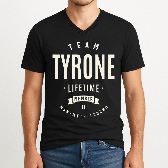 Team Tyrone Lifetime Member Funny Name Tyrone V-Neck T-Shirt