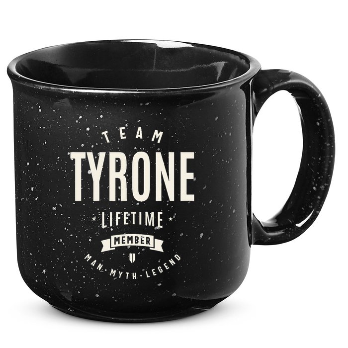 Team Tyrone Lifetime Member Funny Name Tyrone 15oz Campfire Ceramic Mug