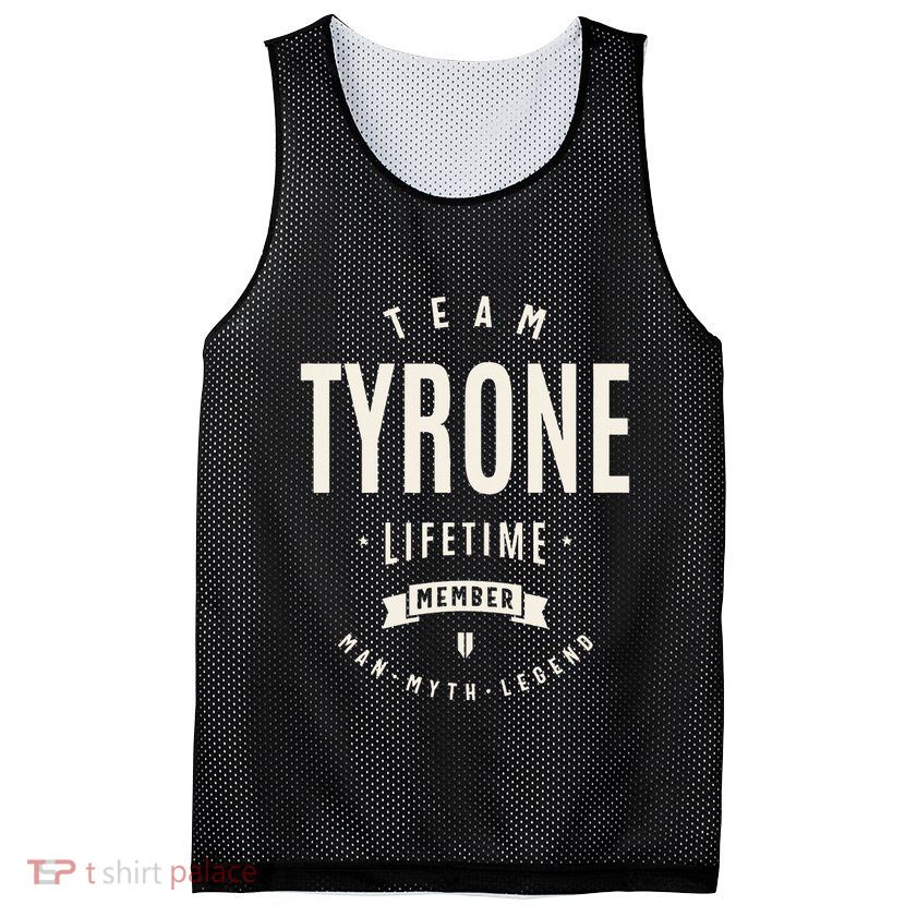 Team Tyrone Lifetime Member Funny Name Tyrone Mesh Reversible Basketball Jersey Tank