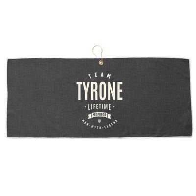 Team Tyrone Lifetime Member Funny Name Tyrone Large Microfiber Waffle Golf Towel