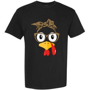 Thanksgiving Turkey Leopard Sunglasses Autumn Garment-Dyed Heavyweight T-Shirt