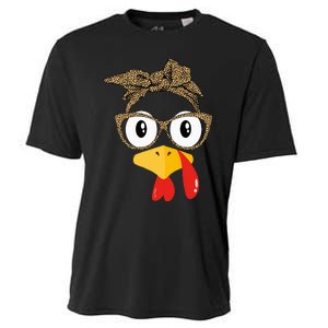 Thanksgiving Turkey Leopard Sunglasses Autumn Cooling Performance Crew T-Shirt