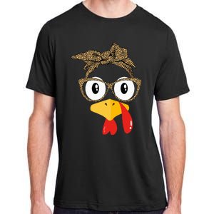 Thanksgiving Turkey Leopard Sunglasses Autumn Adult ChromaSoft Performance T-Shirt