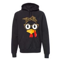 Thanksgiving Turkey Leopard Sunglasses Autumn Premium Hoodie