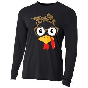 Thanksgiving Turkey Leopard Sunglasses Autumn Cooling Performance Long Sleeve Crew