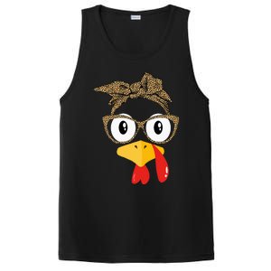 Thanksgiving Turkey Leopard Sunglasses Autumn PosiCharge Competitor Tank