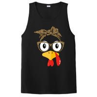 Thanksgiving Turkey Leopard Sunglasses Autumn PosiCharge Competitor Tank