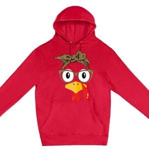 Thanksgiving Turkey Leopard Sunglasses Autumn Premium Pullover Hoodie