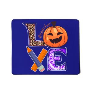 Thanksgiving Teacher Life Pumpkin Love Leopard Fall Vibes Gift Mousepad