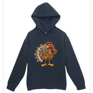 Thanksgiving Turkey Leopard Print Autumn Fall Urban Pullover Hoodie