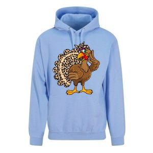 Thanksgiving Turkey Leopard Print Autumn Fall Unisex Surf Hoodie