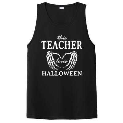 This Teacher Loves Halloween Teaching Scary Teach Spooky Gift PosiCharge Competitor Tank