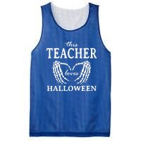 This Teacher Loves Halloween Teaching Scary Teach Spooky Gift Mesh Reversible Basketball Jersey Tank