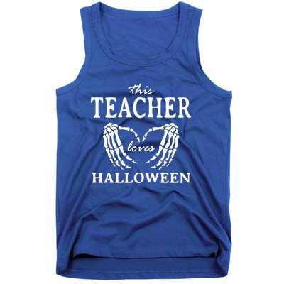 This Teacher Loves Halloween Teaching Scary Teach Spooky Gift Tank Top