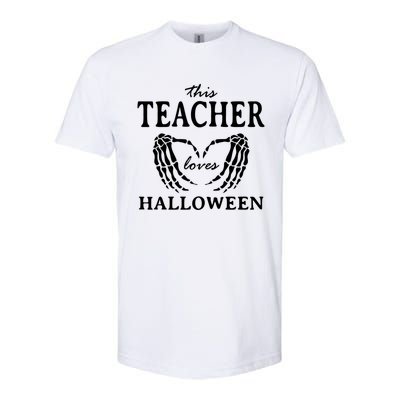 This Teacher Loves Halloween Teaching Scary Teach Spooky Gift Softstyle CVC T-Shirt