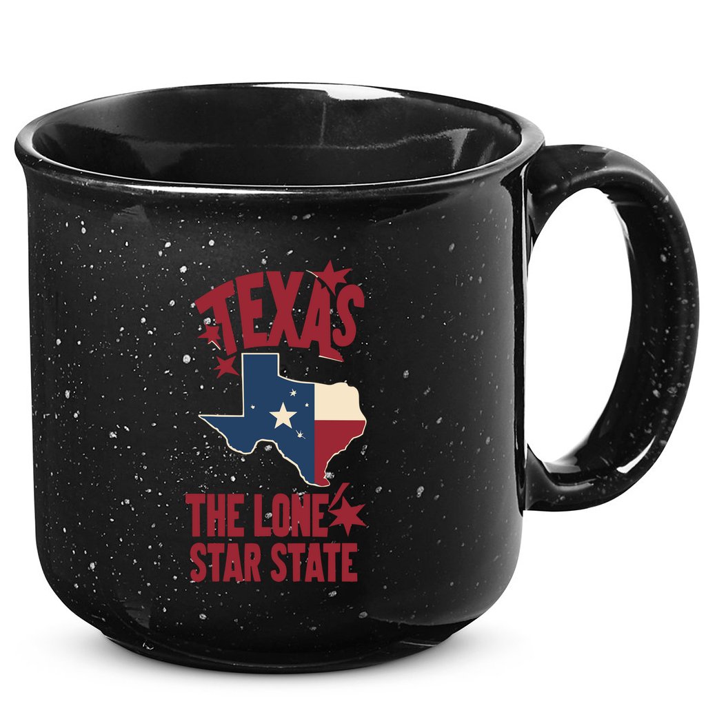 Texas The Lone Star State Gift Texas Map Cool Gift 15oz Campfire Ceramic Mug