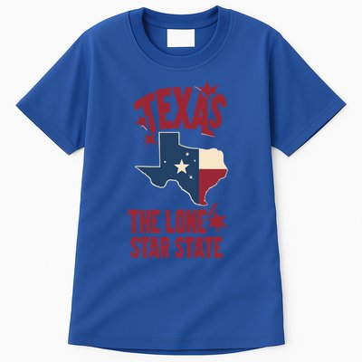 Texas The Lone Star State Gift Texas Map Cool Gift Tall T-Shirt
