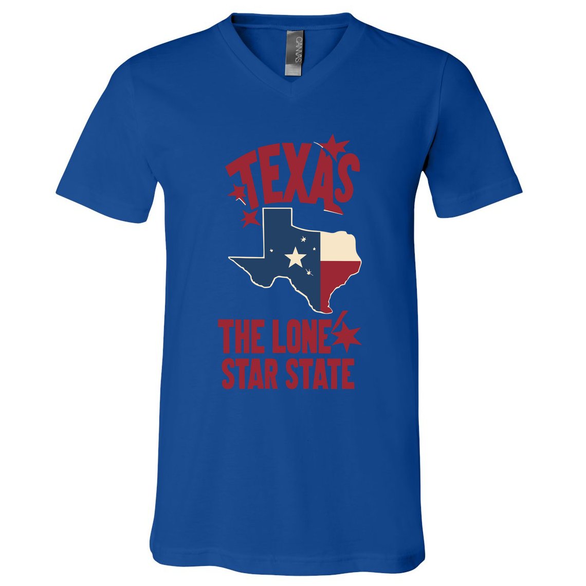 Texas The Lone Star State Gift Texas Map Cool Gift V-Neck T-Shirt