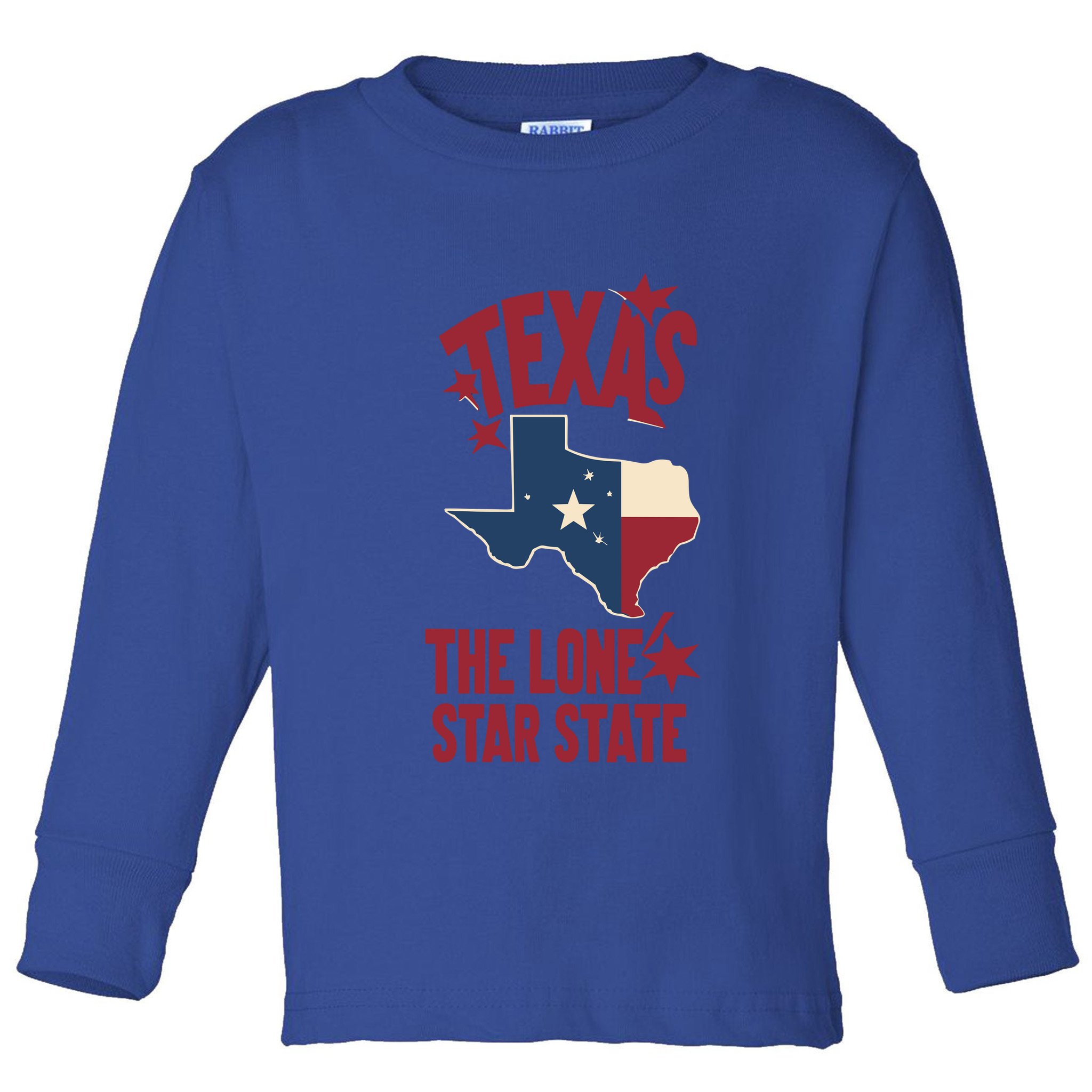 Texas The Lone Star State Gift Texas Map Cool Gift Toddler Long Sleeve Shirt