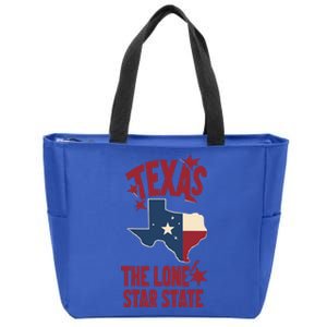 Texas The Lone Star State Gift Texas Map Cool Gift Zip Tote Bag