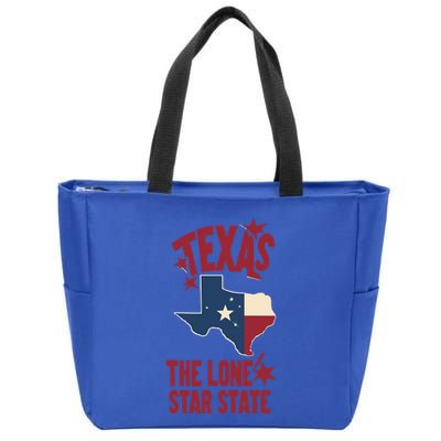 Texas The Lone Star State Gift Texas Map Cool Gift Zip Tote Bag