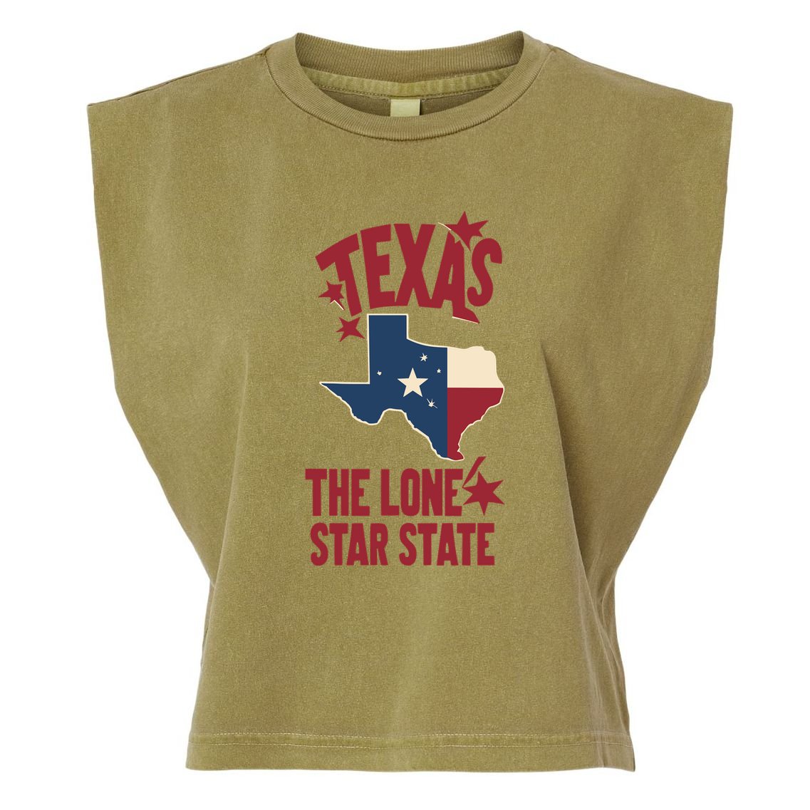 Texas The Lone Star State Gift Texas Map Cool Gift Garment-Dyed Women's Muscle Tee